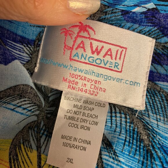 Hawaii Hangover Dress Womens SZ 2XL Midi Tropical Island Resort Vacation Artsy - Picture 5 of 10